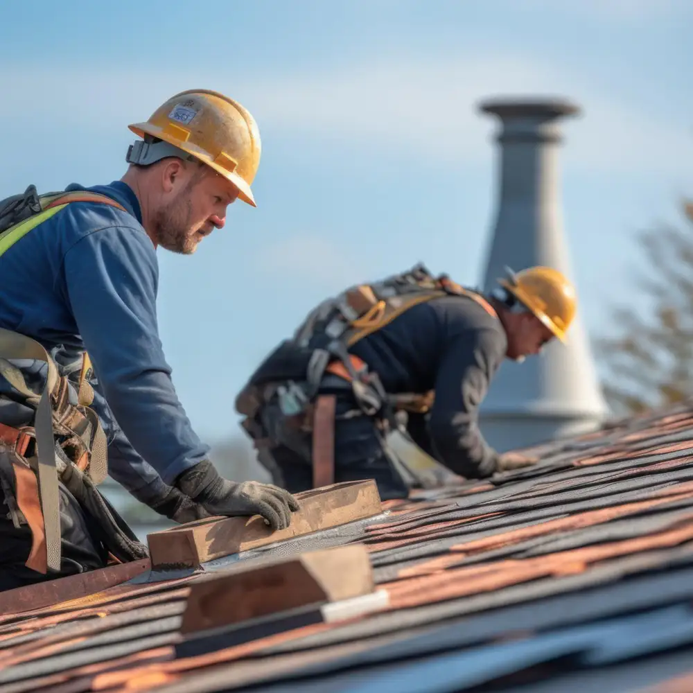 Toiture rénovée à Etrembières